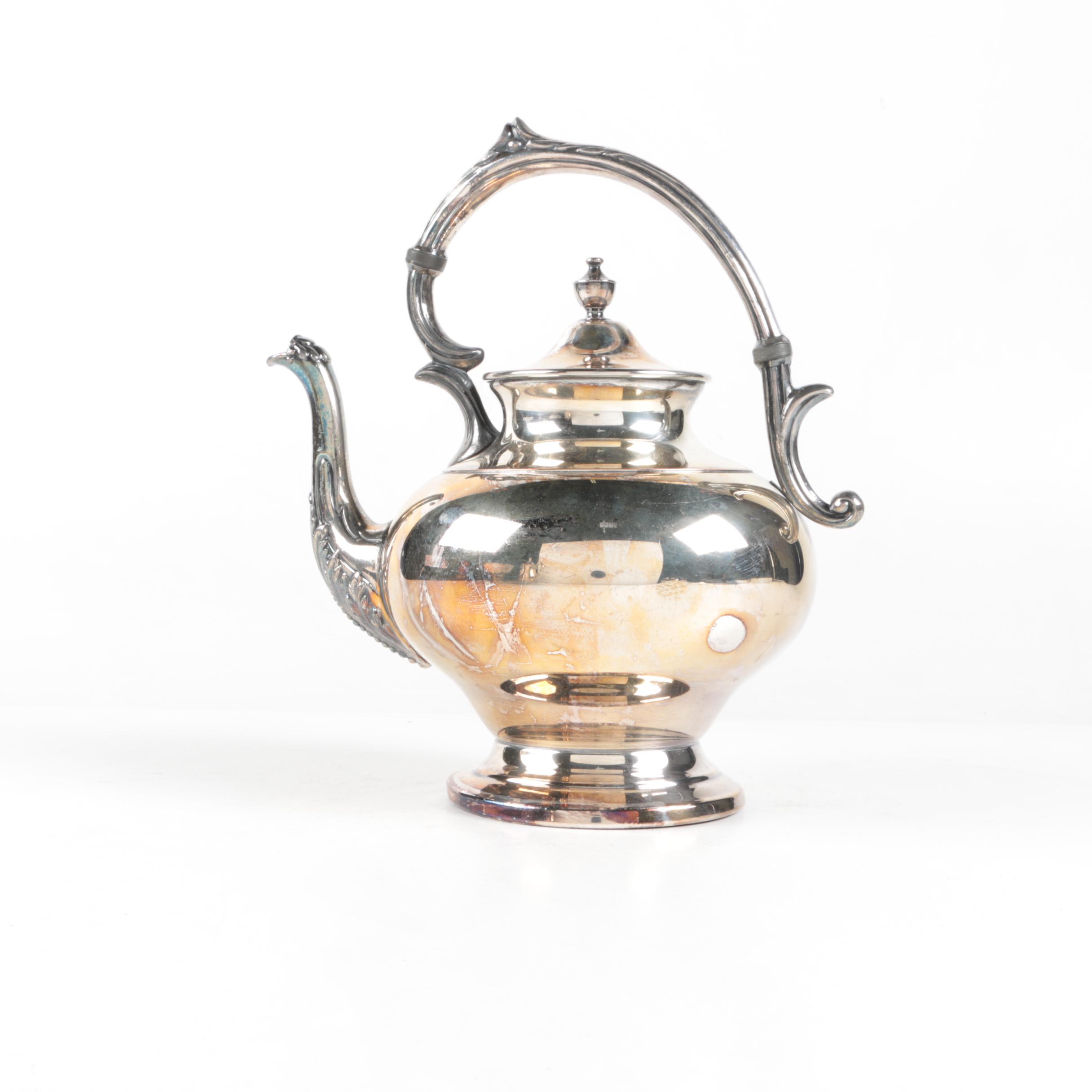 Vintage Sheridan Silver Co. Silver Plate Foliate Teapot