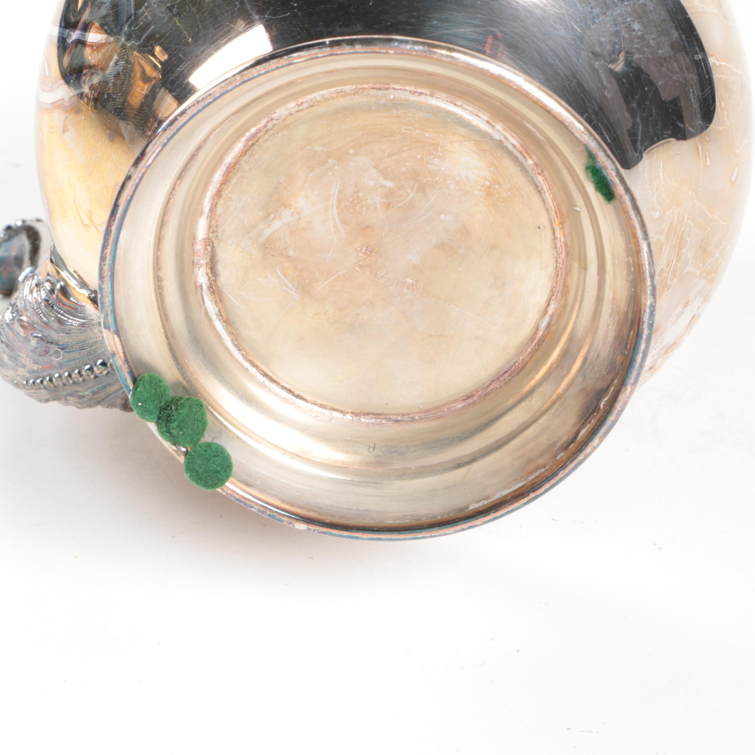 Vintage Sheridan Silver Co. Silver Plate Foliate Teapot