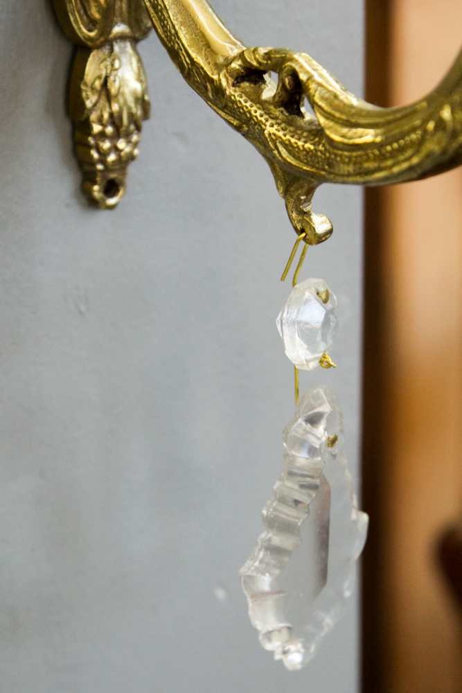 Vintage Ornate Brass Wall Sconce