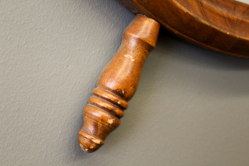 Vintage Captain's Wheel Style Wall Mirror