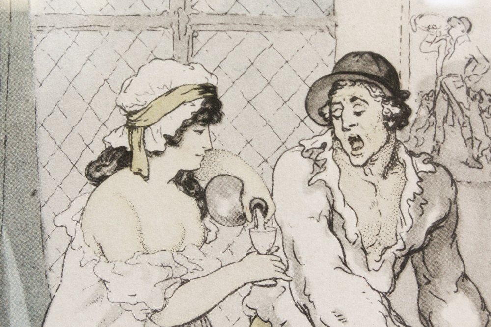 Framed Offset Lithographs after Thomas Rowlandson Etchings