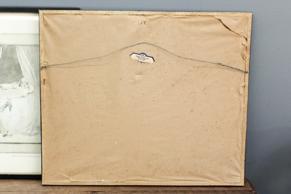 Framed Offset Lithographs after Thomas Rowlandson Etchings