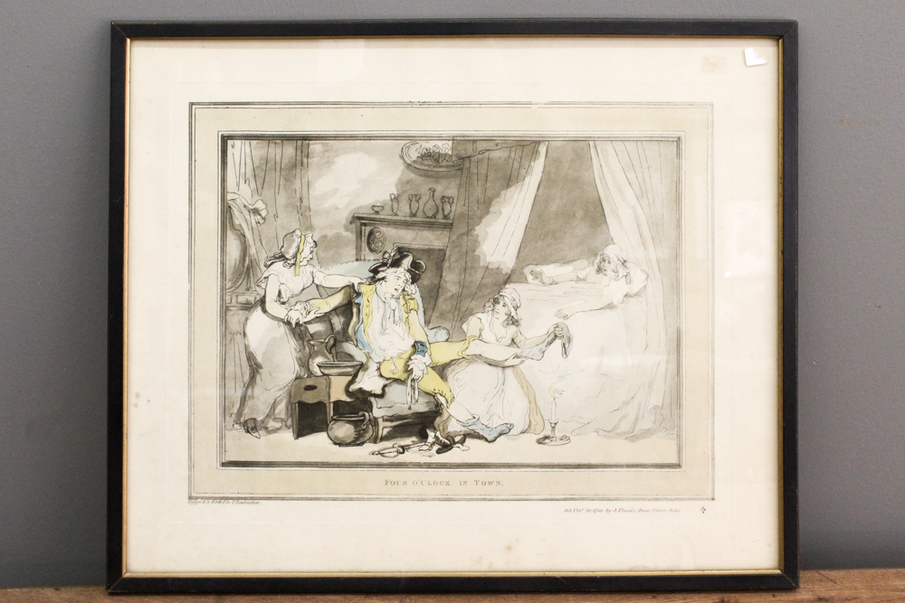 Framed Offset Lithographs after Thomas Rowlandson Etchings