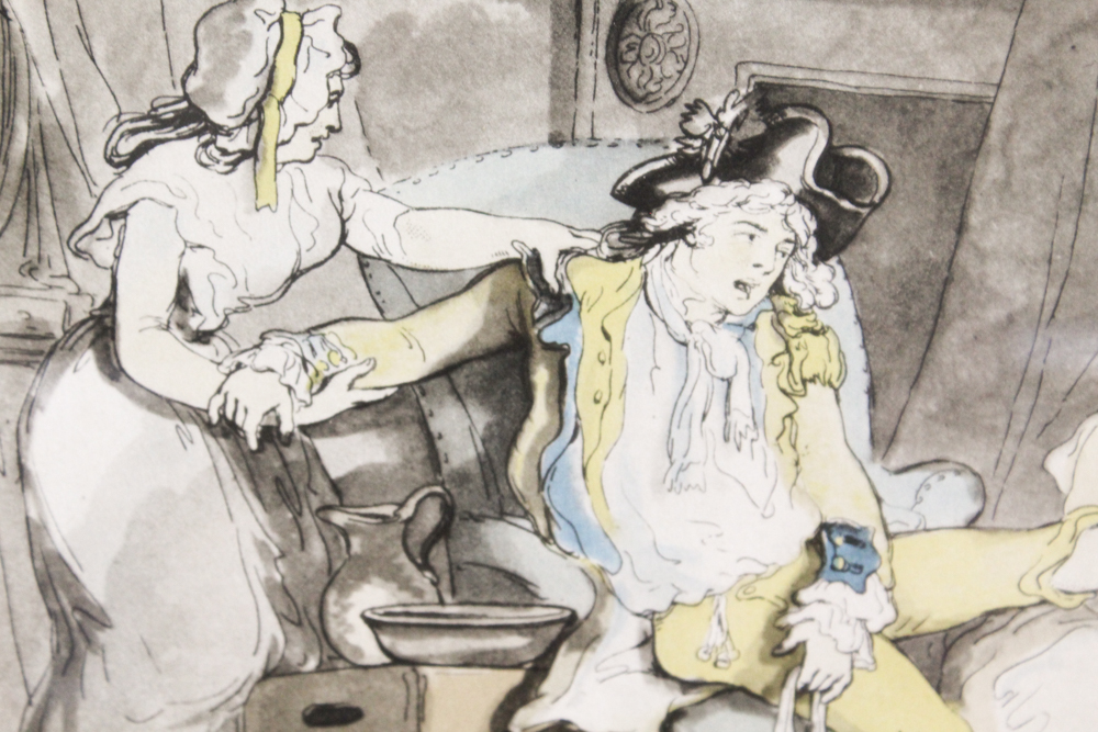 Framed Offset Lithographs after Thomas Rowlandson Etchings