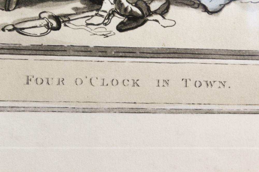 Framed Offset Lithographs after Thomas Rowlandson Etchings