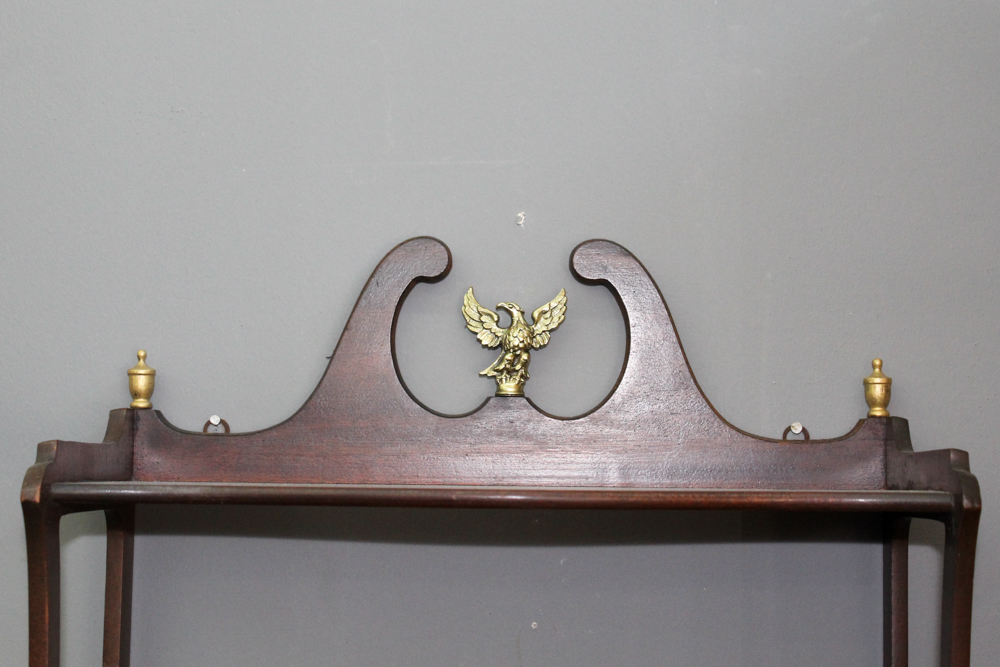Georgian Style Wall Shelf with Brass Décor