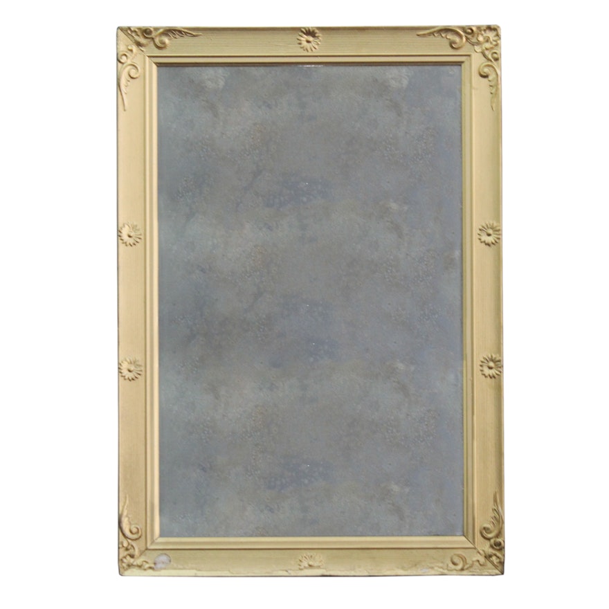 Antique Gesso Framed Wall Mirror