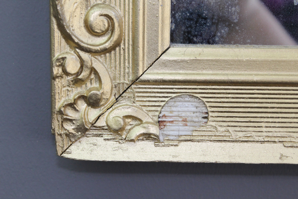 Antique Gesso Framed Wall Mirror