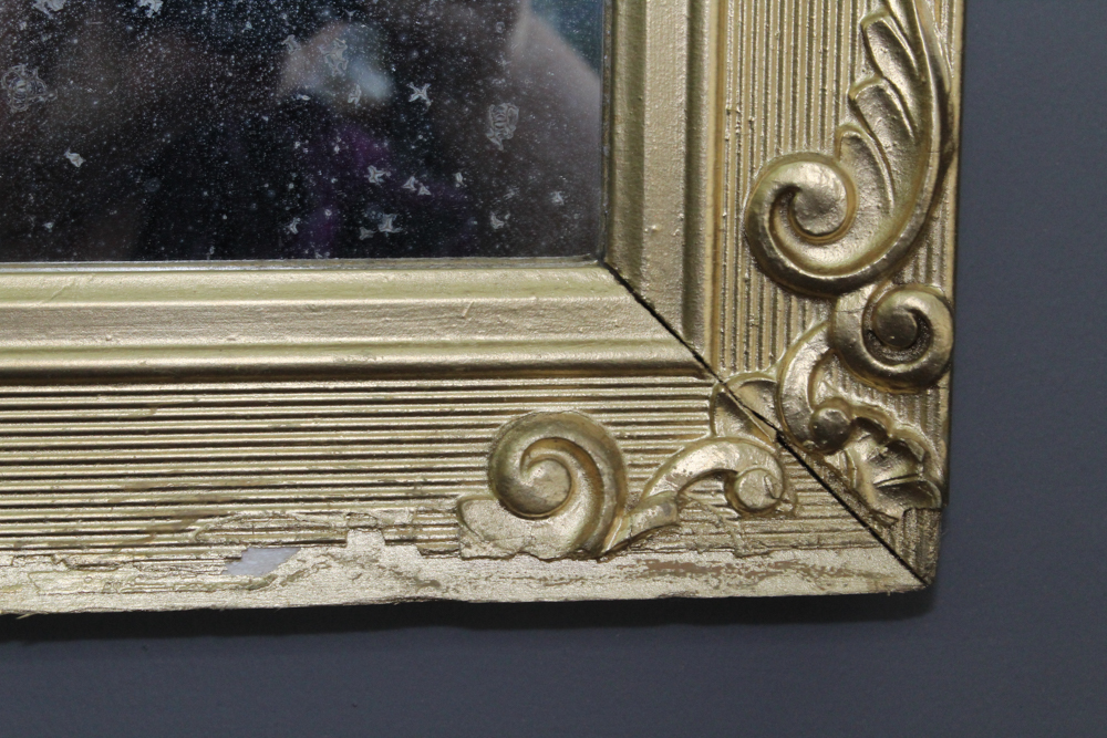 Antique Gesso Framed Wall Mirror