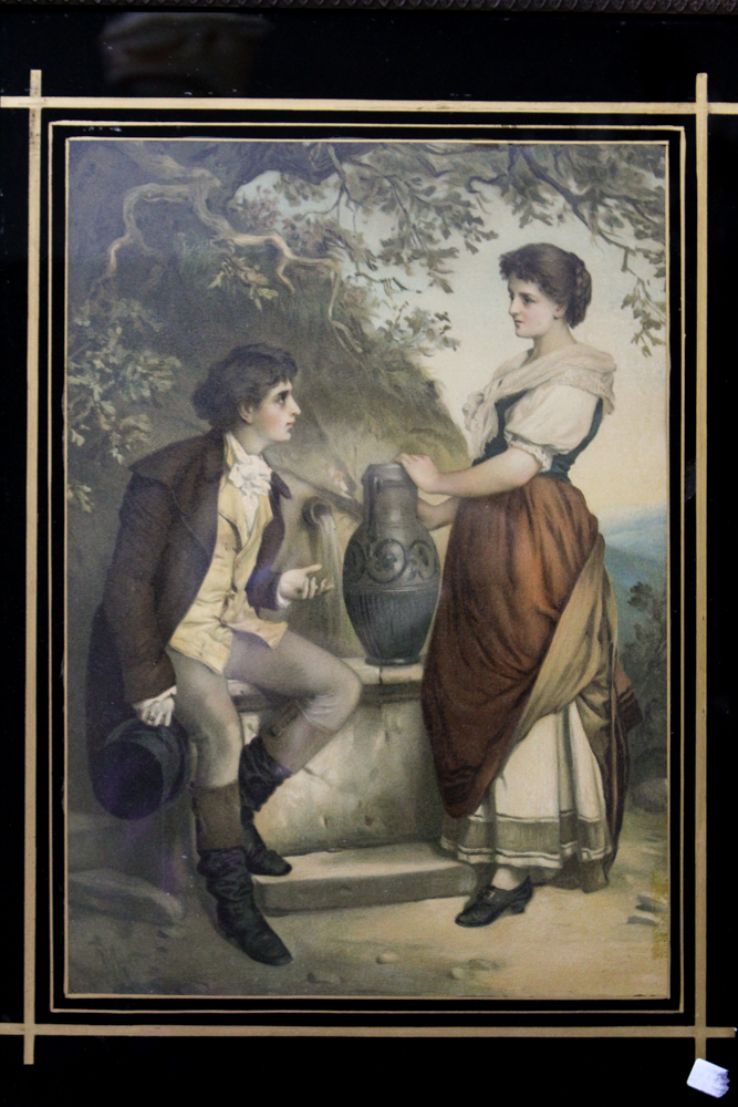 Framed Chromolithograph on Paper of a Couple