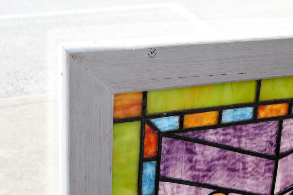 Floral Motif Stained Glass Window