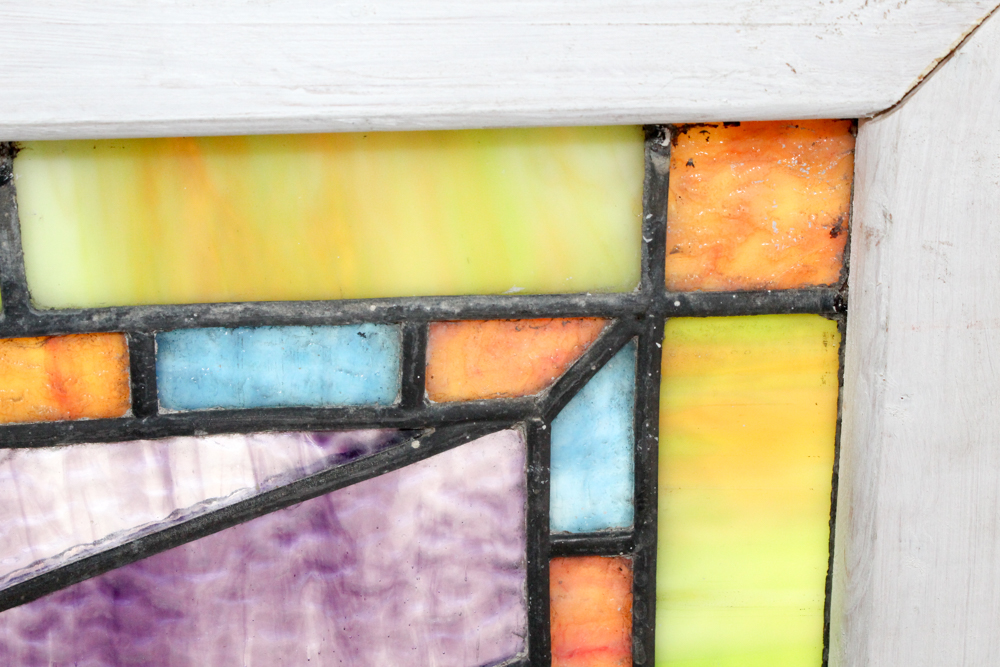 Floral Motif Stained Glass Window