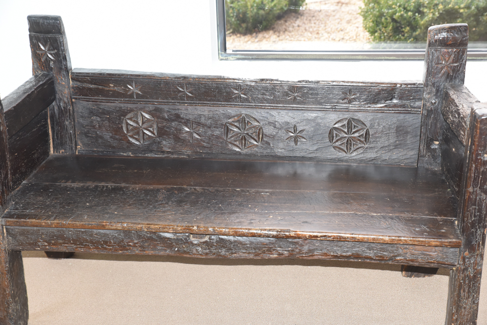 Antique Primitive Church Pew