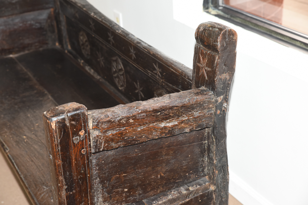 Antique Primitive Church Pew