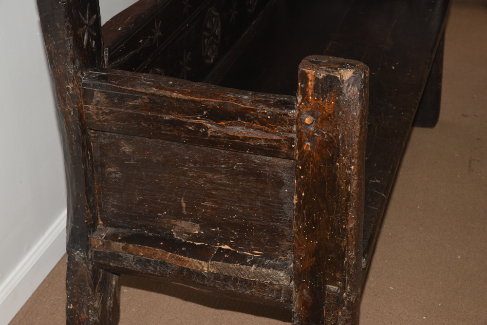 Antique Primitive Church Pew