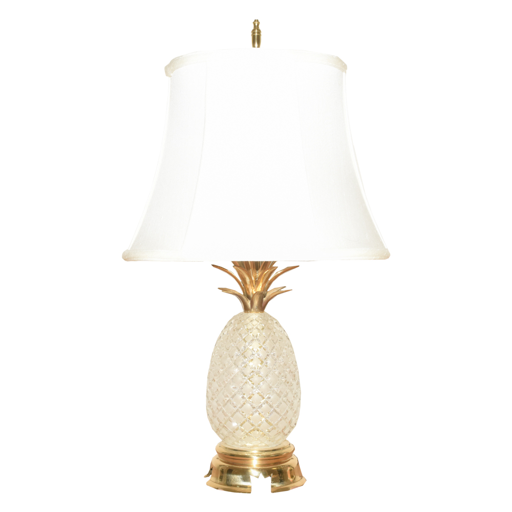 Heyward House Crystal Pineapple Lamp