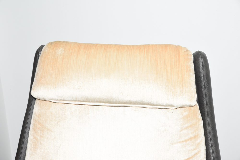 Danish Modern Armchair with Velvet Cushions