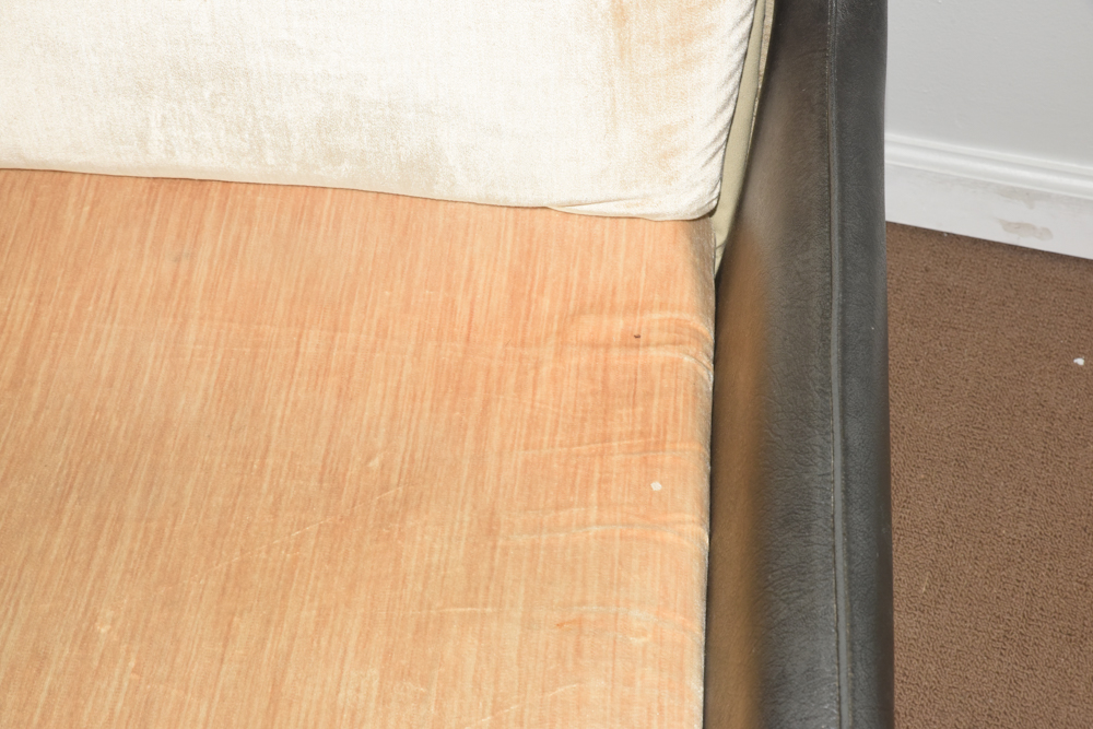 Danish Modern Armchair with Velvet Cushions