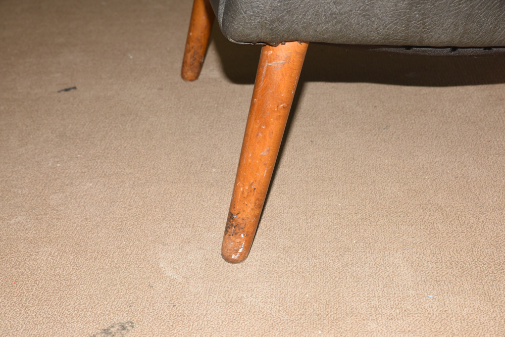 Danish Modern Armchair with Velvet Cushions