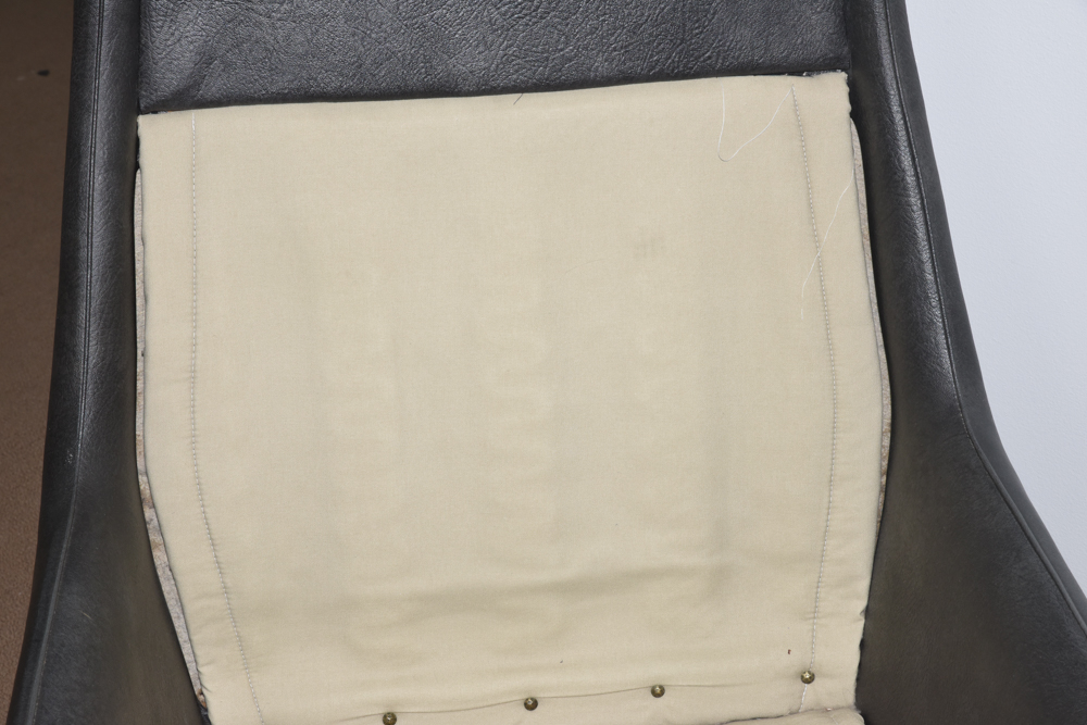 Danish Modern Armchair with Velvet Cushions