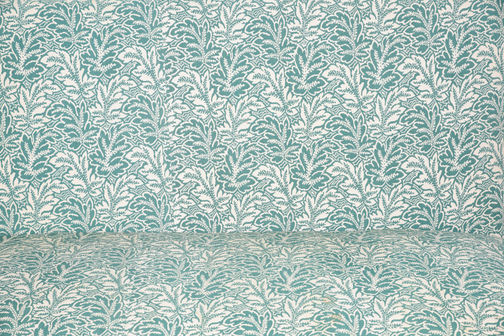 Danish Modern Settee with Green Upholstery by FDB Møbler