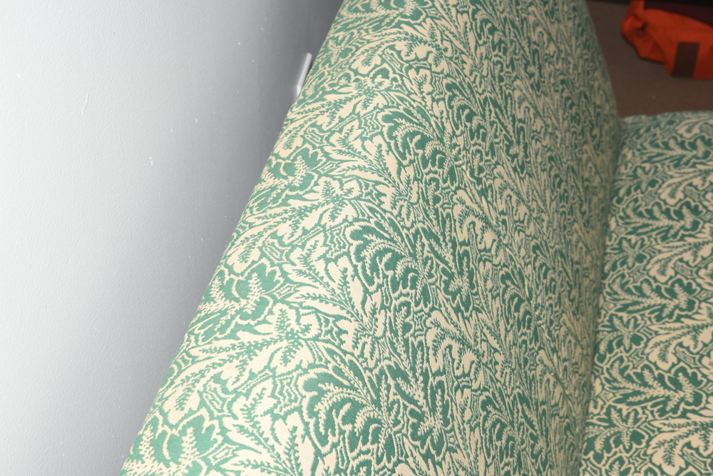 Danish Modern Settee with Green Upholstery by FDB Møbler