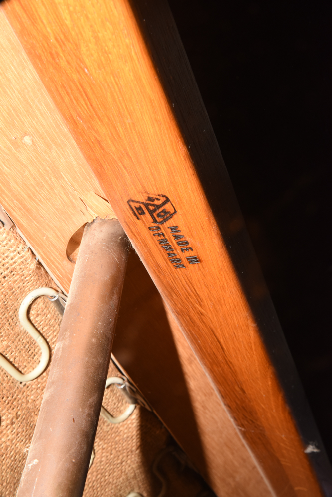 Danish Modern Settee with Green Upholstery by FDB Møbler