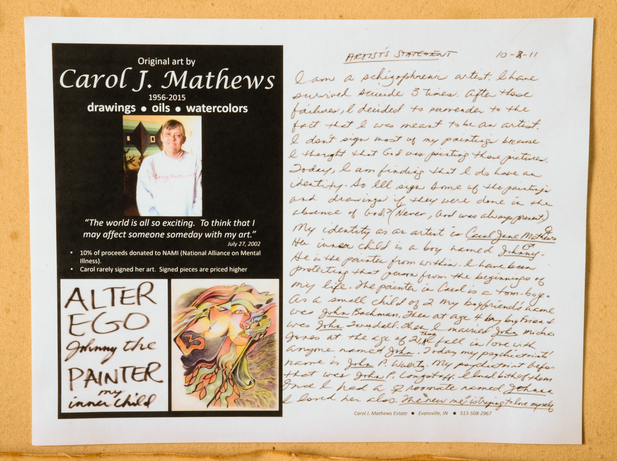 Carol J. Mathews Orignal Oil Painting on Canvas "Fish Tank"