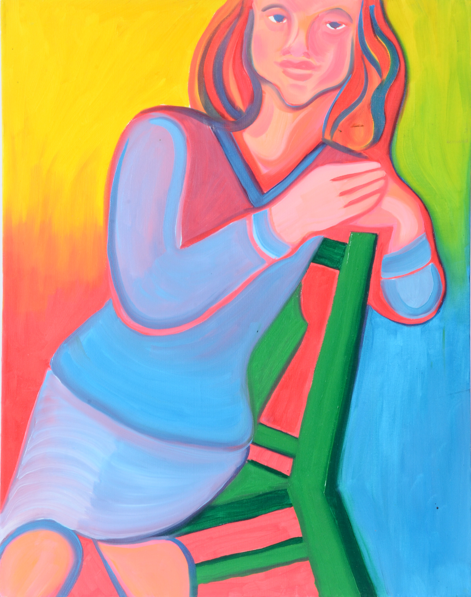 Carol J. Mathews Original Oil on Canvas Portrait Painting