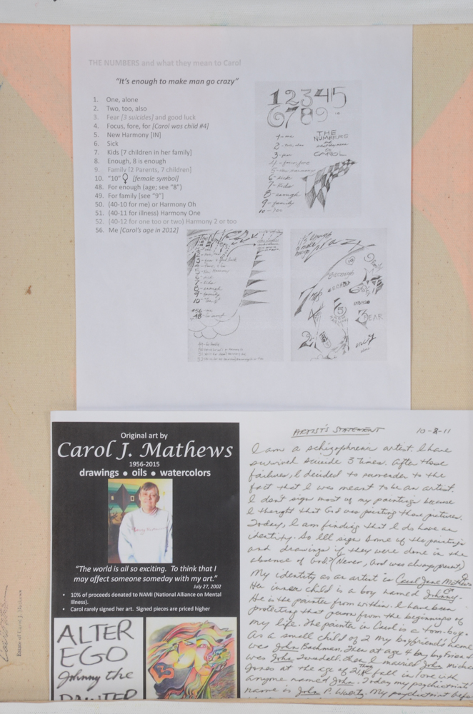 Carol J. Mathews Original Abstract Oil Painting on Canvas of the Number "5"