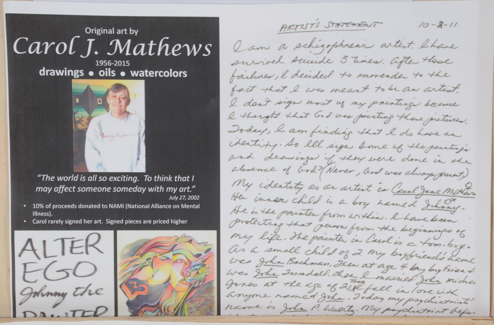 Carol J. Mathews Original Abstract Oil Painting on Canvas of the Number "5"