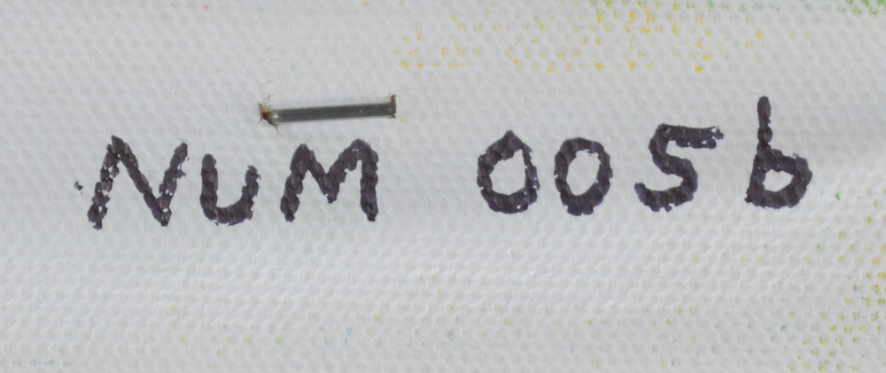 Carol J. Mathews Original Abstract Oil Painting on Canvas of the Number "5"