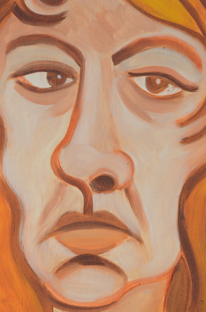 Carol J. Mathews Oil Painting on Board "Self Portrait"