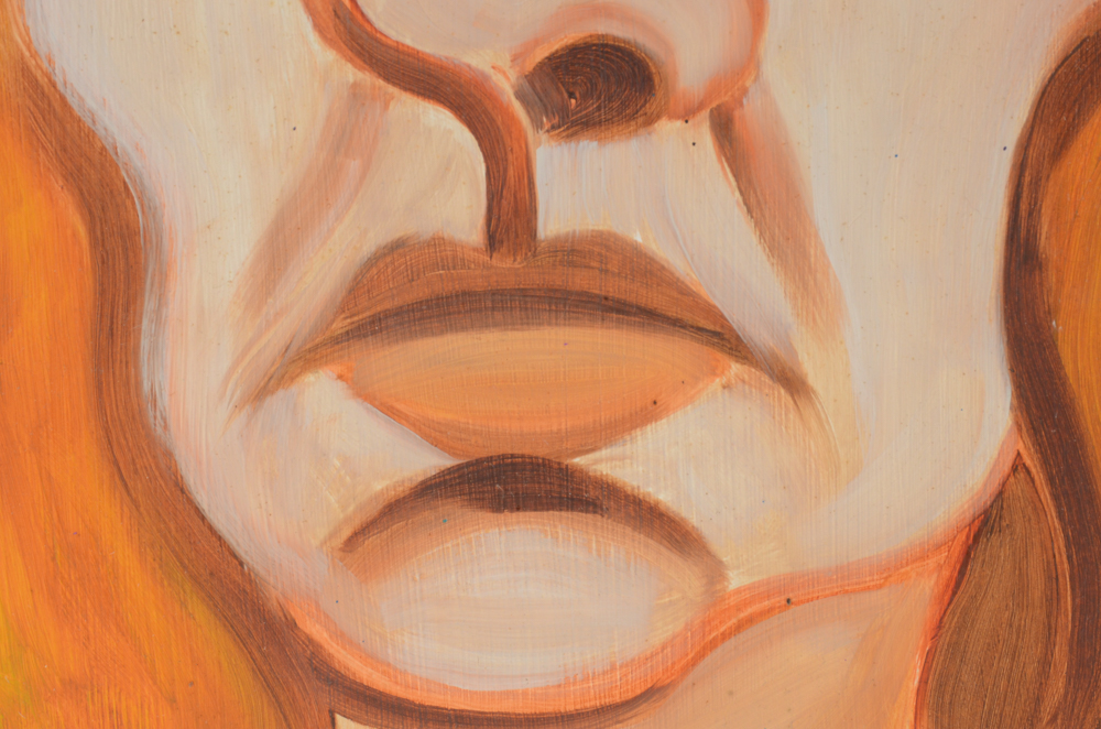 Carol J. Mathews Oil Painting on Board "Self Portrait"