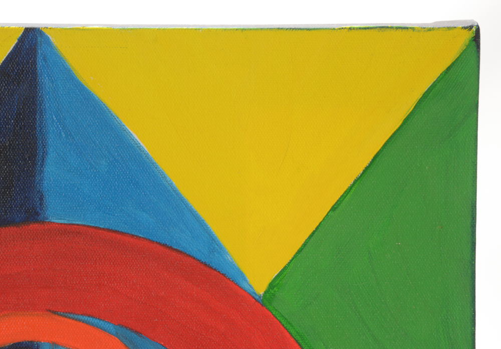 Carol J. Mathews Original Abstract Oil Painting on Canvas of the Number "3"