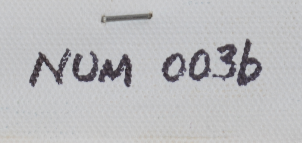 Carol J. Mathews Original Abstract Oil Painting on Canvas of the Number "3"