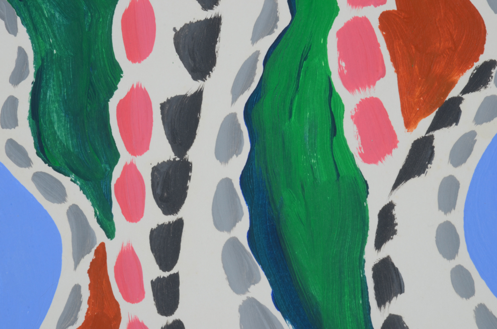 Carol J. Mathews Pair of Abstract Gouache Paintings