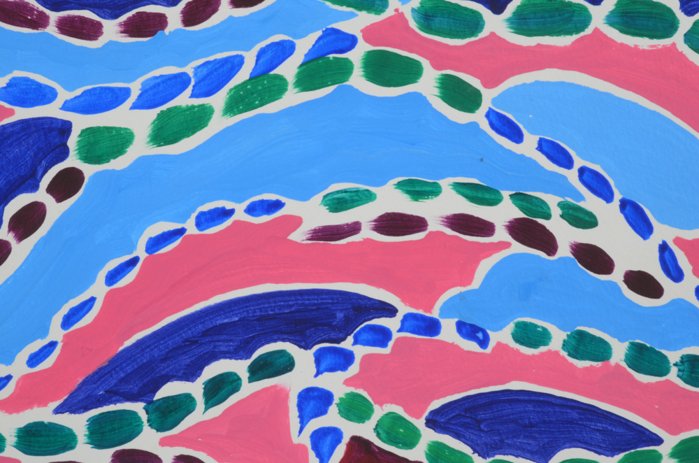 Carol J. Mathews Pair of Abstract Gouache Paintings