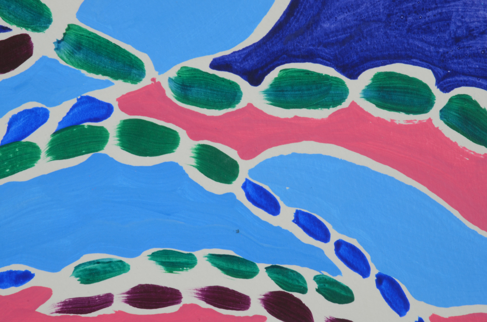 Carol J. Mathews Pair of Abstract Gouache Paintings