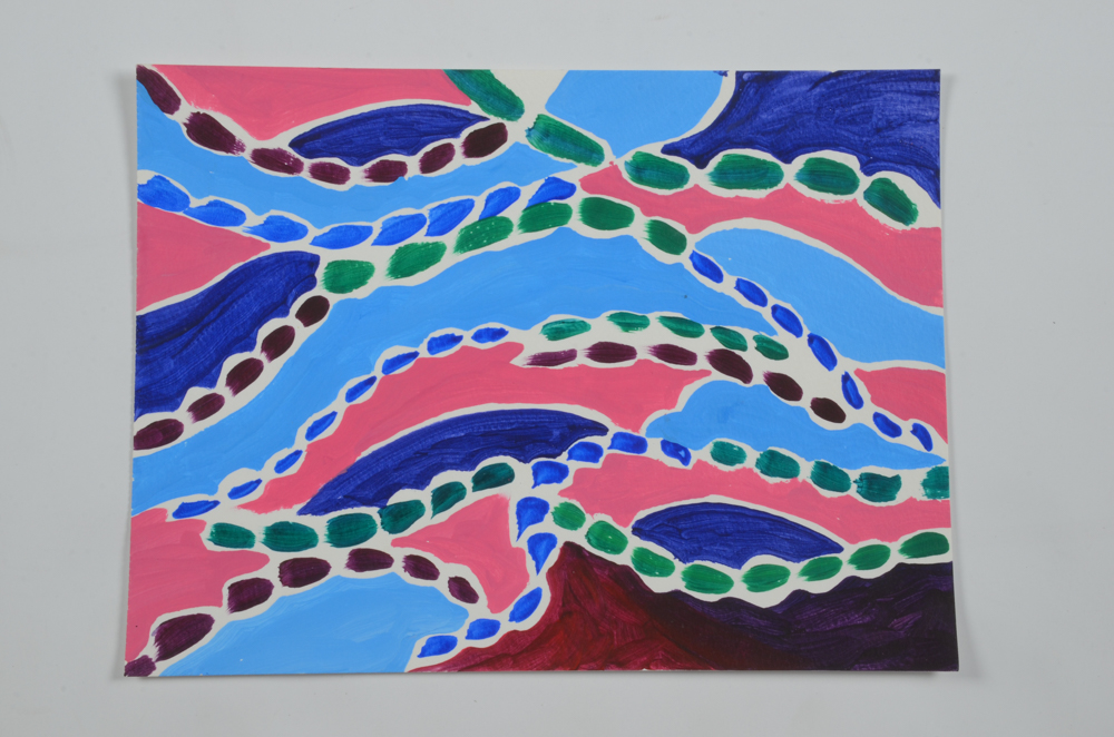 Carol J. Mathews Pair of Abstract Gouache Paintings