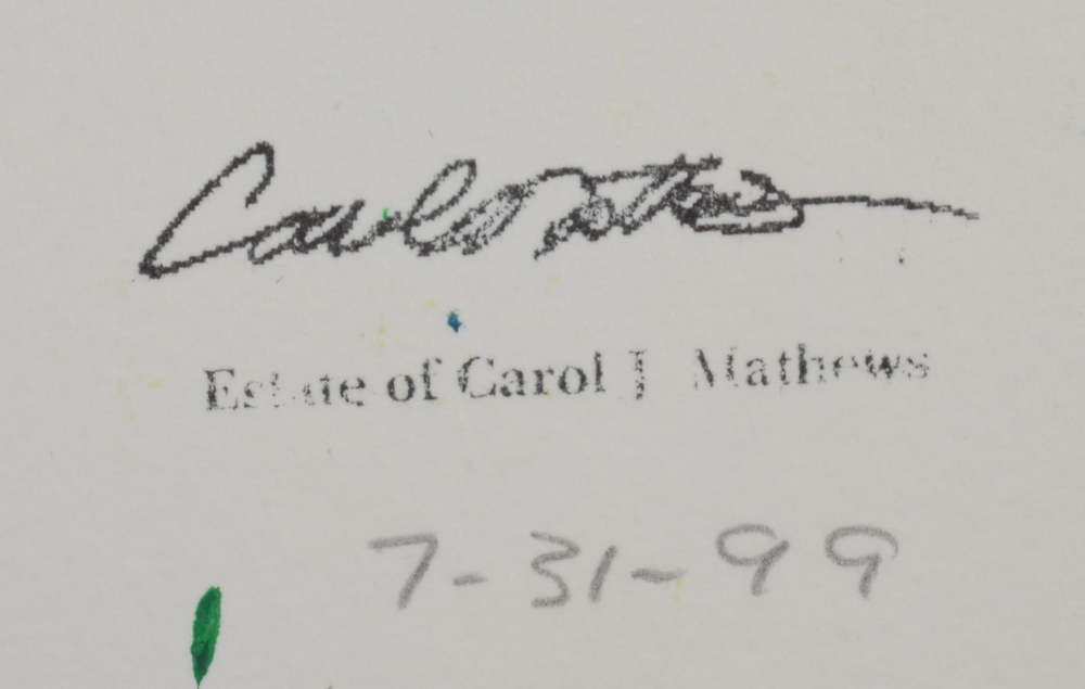 Carol J. Mathews Pair of Abstract Gouache Paintings