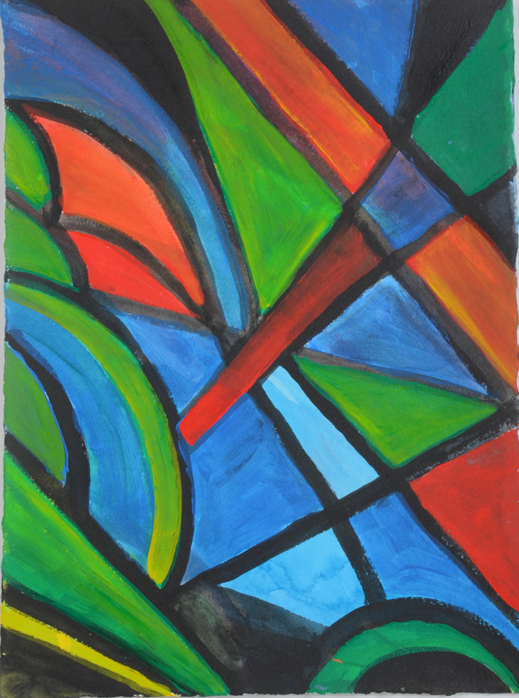 Carol J. Mathews Pair of Abstract Watercolor Paintings