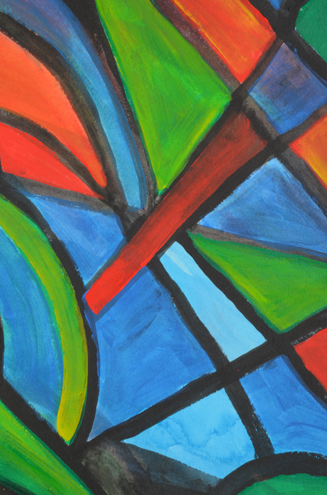 Carol J. Mathews Pair of Abstract Watercolor Paintings