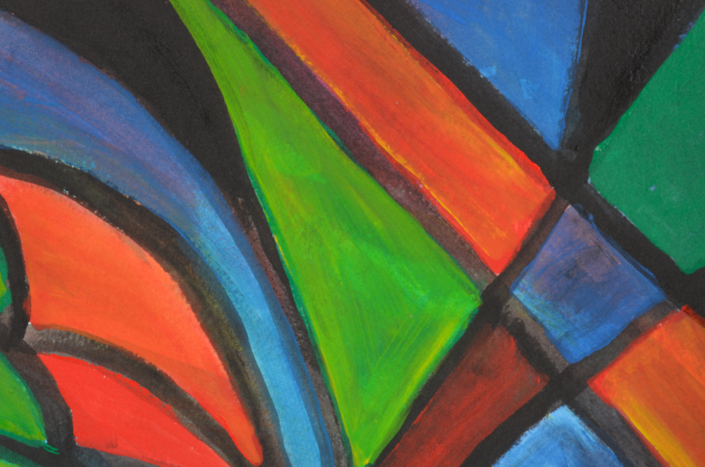 Carol J. Mathews Pair of Abstract Watercolor Paintings