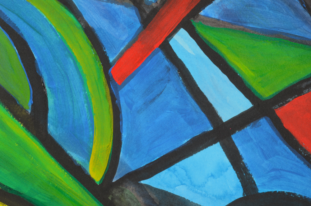 Carol J. Mathews Pair of Abstract Watercolor Paintings