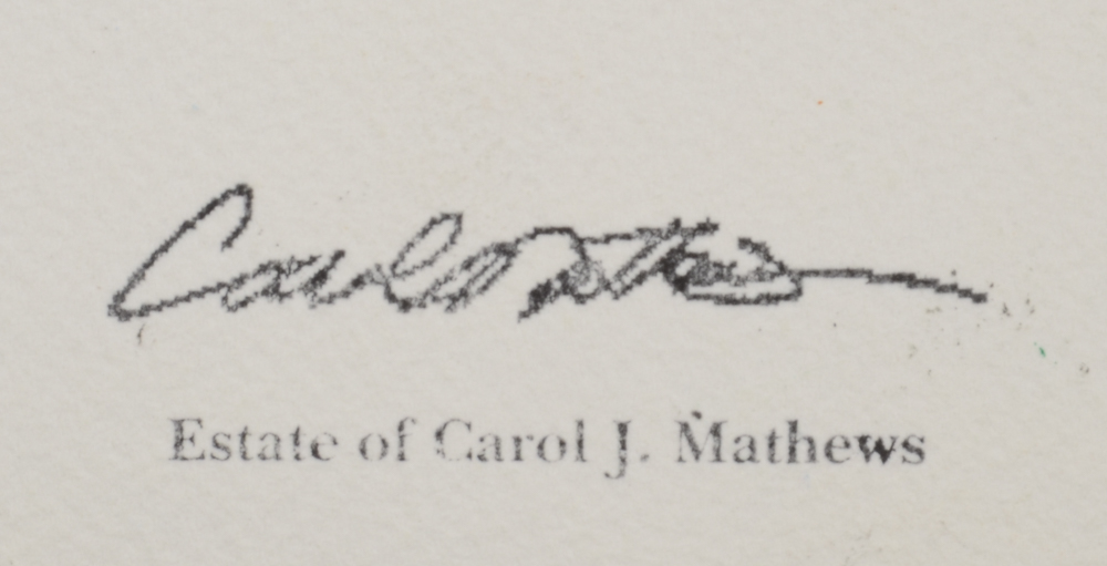 Carol J. Mathews Pair of Abstract Watercolor Paintings