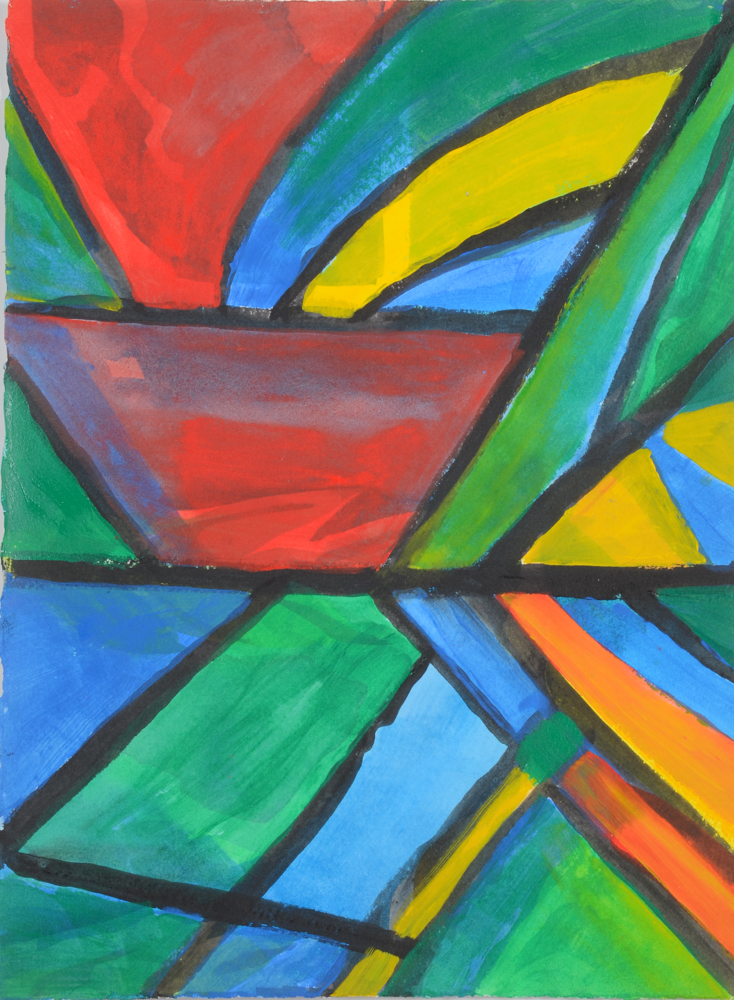 Carol J. Mathews Pair of Abstract Watercolor Paintings