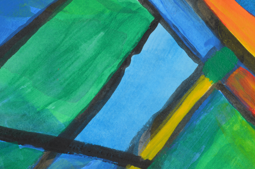 Carol J. Mathews Pair of Abstract Watercolor Paintings