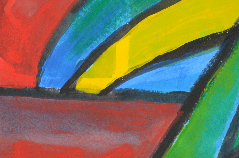 Carol J. Mathews Pair of Abstract Watercolor Paintings