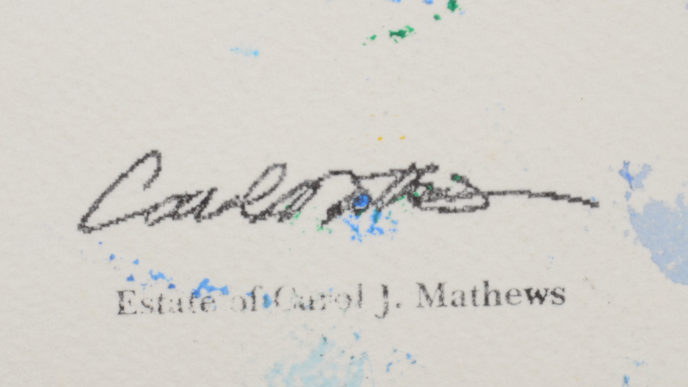 Carol J. Mathews Pair of Abstract Watercolor Paintings